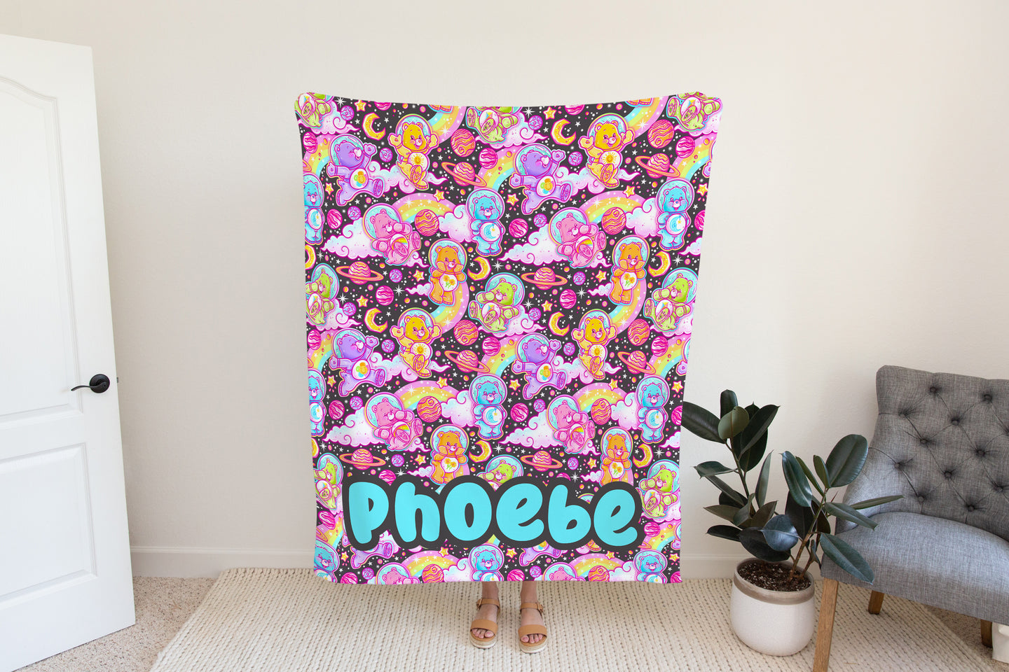 Personalized Care Bear Blanket